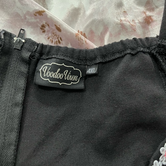 Voodoo Vixen Layla Cherry and Daisy Flared Dress - Picture 9 of 12